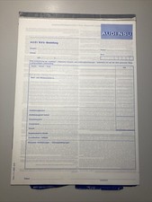 1970 Original Audi NSU Bestellung Block /  Auto Oldtimer