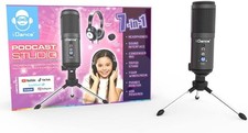 iDance - Podcast Studio - Kondensatormikrofon - integrierte USB-Soundkarte