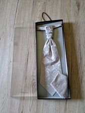 Krawatte Plastron + Einstecktuch Wilvorst Hellbraun Neuwertig 