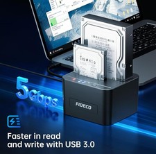 FIDECO FESTPLATTEN-DOCKINGSTATION, USB 3.0 SATA HDD DUAL BAY UNTERSTÜTZT