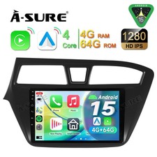 4G+64GB Android 15 Autoradio GPS NAVI RDS Für Hyundai i20 2015-2018 WIFI CarPlay