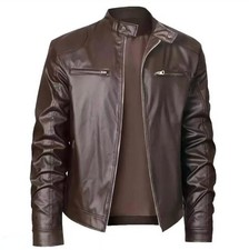 Herren-Motorradlederjacke