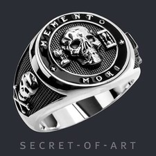 Memento mori ring - mori, silber