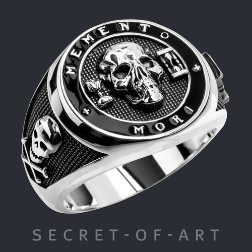 Memento mori ring silber - memento,
