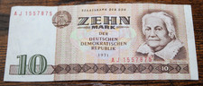 Banknoten 10 Mark 1971 Deusche