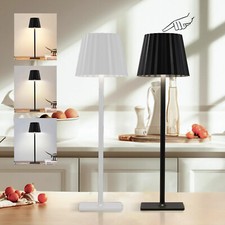 Dimmbar LED Tischlampe mit Akku kabellos Tischleuchte Touch Control Beleuchtung