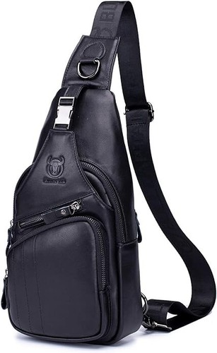 Vintage echtleder brusttasche - vintage,