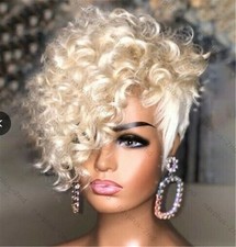 Kurze Platinum Blond Afro