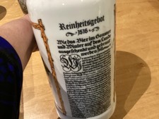 Großen Bierkrug mit Deckel und Reinheitsgebot von WMF