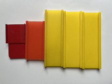 Darda Bahn Ersatzteile 5 Schienen 3x gelb ca. 14cm 1x orange ca. 10cm 1x rot