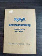 Betriebsanleitung ROBUR Dieselmotor Typ GD 1 von 1958