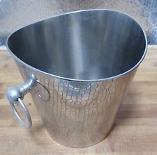 Sektkühler, 18x20x14 cm, (HxDOxDU) silbern mit 2 Henkel