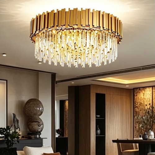 Kristall deckenleuchte gold - kristall,