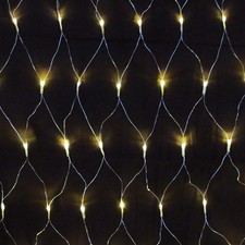 160er Led-Lichternetz warmweiß Kabelfarbe Transparent Innen und Außen geeignet