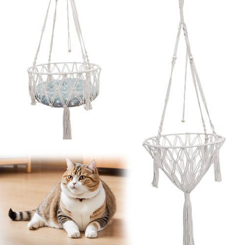 Katzen hängebett makramee - hängebett,