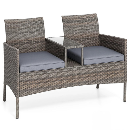 Gartenbank mit tisch sitzer - gartenbank,