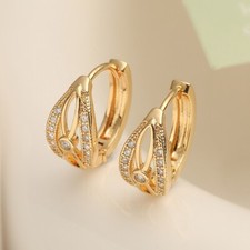 Damen Ohrringe 18K Gold Silber
