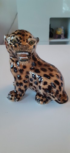 Leopard keramikfigur favaro - keramikfigur,