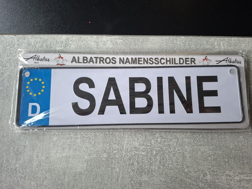 Albatros namensschild metall - namensschild,