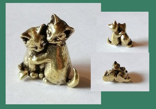 Messing katzen paar - messing, katzen-paar