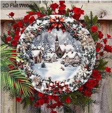 Holzschild Weihnachten Winter Winterdorf Winterlandschaft Türschild