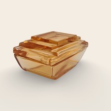 Art Deco Glasdose schwere