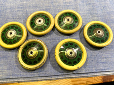 6x alte Meccano Blechräder in