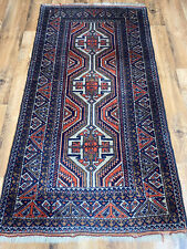 Feiner Handgeknüpfter Perser Orientteppich Belutsch Art Deco Tapis Rug 155x85cm