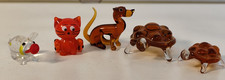 5 x LAUSCHA Glaskunst Figuren