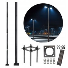 Schwarzer Lichtmast 5m Ø60mm