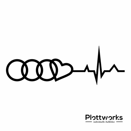 01063 herzschlag audi 180x60mm - 01063,