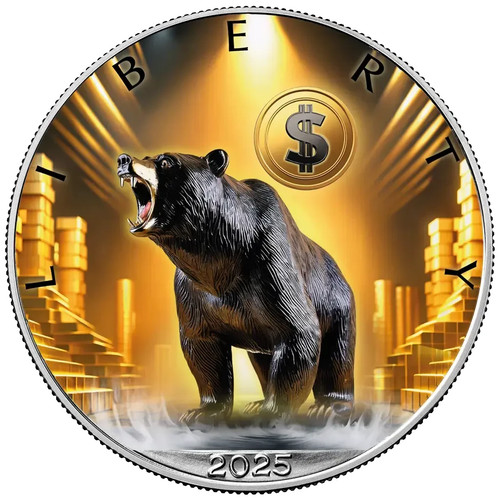 Silbermünze silver eagle - silbermünze, bär