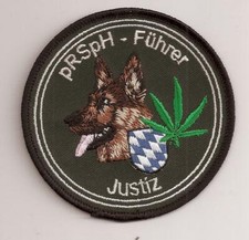 Rauschgiftspürhundeführer Justiz Bayern  --  Stoffabzeichen  --  