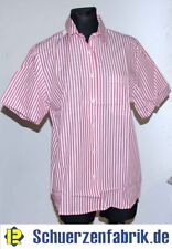 Kellnerbluse Damenbluse  gestreift kurzer Arm Baumwolle