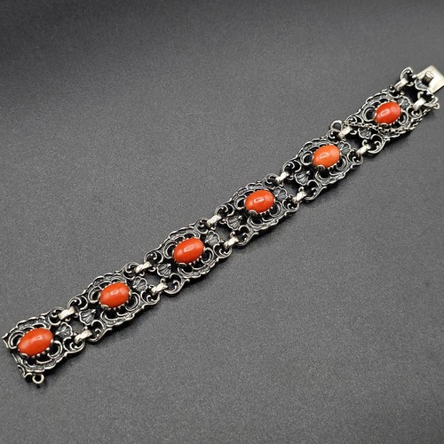 Korallen silber armband - armband,