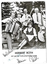 Original Autogrammkarte - Herbert Roth - original Unterschrift