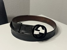 Gucci Interlocking GG Gürtel Monogram Schwarz Gr. 95 Original
