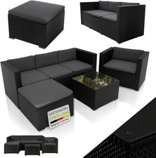 Juskys Polyrattan Lounge Set