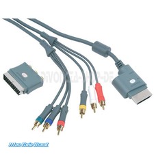 XBox 360 Component HD-AV Kabel + Scart Adapter von Microsoft