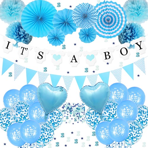 Babyparty deko junge blau - babyparty, baby