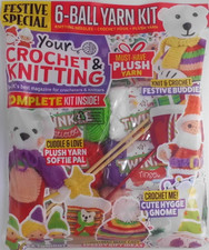 Your Crochet & Knitting magazine #58 2025. Festive special inc 6-Ball yarn kit