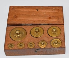 antikes Messing- Gewichteset