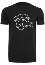 Popeye Face Sketch Tee  T - Shirt  Merchcode schwarz - Popeye Frontprint  MC632