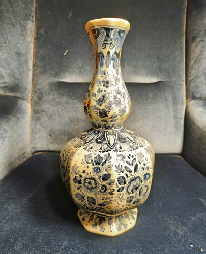 Delft blau weiß vase - blau-weiß, –