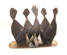 Skulptur MAHNWACHE Stahl ANGELA MENKE