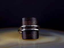 Ring Silber 925 Holz modern