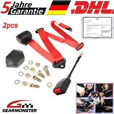 2x 3 Punkt Sicherheitsgurt Automatikgurt 3730mm Universal Gurtpeitsche