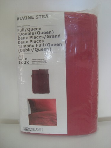 Ikea red duvet - with, two