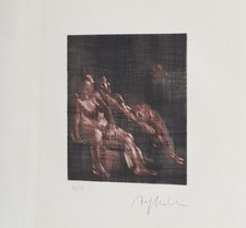 Alfred Hrdlicka, Radierung, handsigniert und nummeriert: Hrdlicka (92/99), UV-Gl