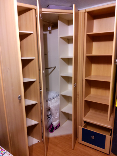 Eckkleiderschrank buche - , /